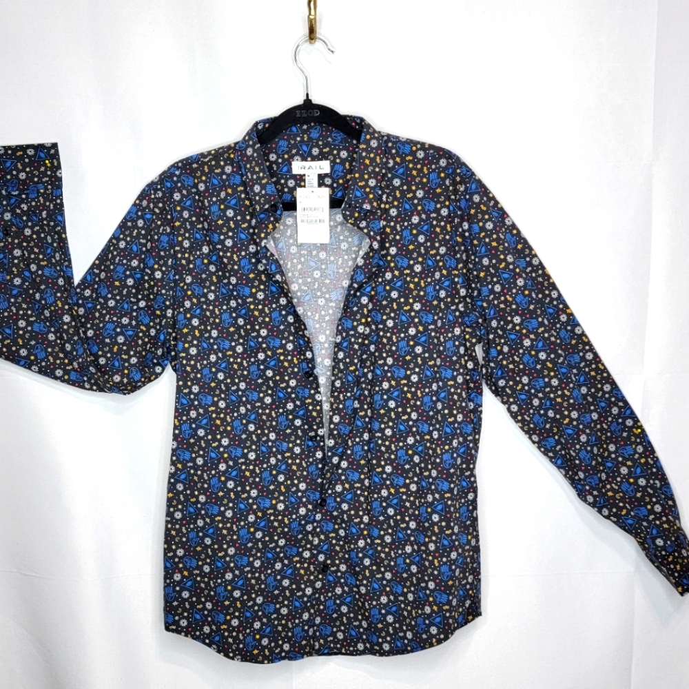 Men's The Rail‎ Zodiac Design Shirt Size Medium. #336